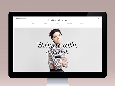 Chinti and Parker elegant fashion homepage loading page simple web website