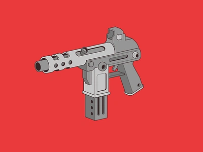 Machine Gun 2d 2d art creative design flat gan gangsta illustration red vector vector illustration vectorart weapon вектор векторная графика векторная иллюстрация пулемет