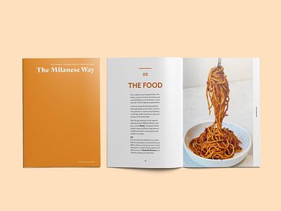 Italian Fanzine - Il Cibo 🇮🇹 classic editorial design editorial photography elegant food grid design italian layout design minimalism orange
