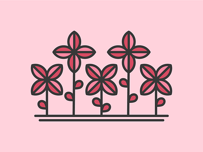 Sakura Blossom abstract elegant graphic design minimal monolinear vector art