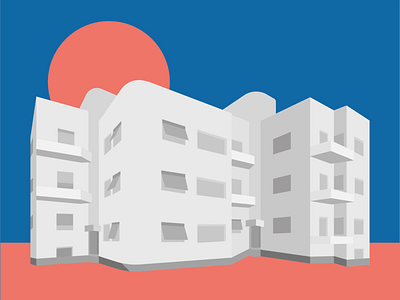 White City 🤍 3d architecture art bauhaus design graphic design illustration illustrator urban vector