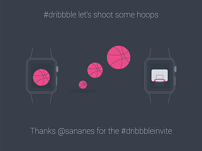 Dribbble Invite Thanks - Apple Watch Style apple watch basketball dribbble invite thanks