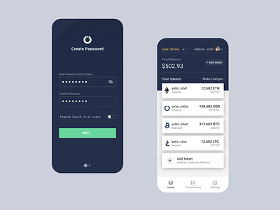 Crypto Mobile UI