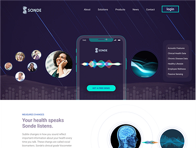 SondeHealth Homepage Website Design branding design figma figmadesign graphicdesign health healthcare home screen homepage design landing page medical ui uidesign web web design webdesign website design