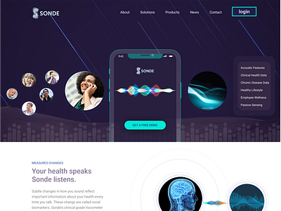 SondeHealth Homepage Website Design