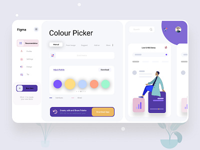 Colour Palette selector colour palette colours figmadesign illustration landing page design web design website website design