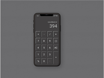 Calculator App with a touch of Neumorpism design neumorphism ui