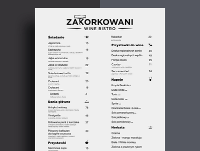 Zakorkowani Menu affinity designer affinitydesigner design grahicdesign illustraion menu menu design print