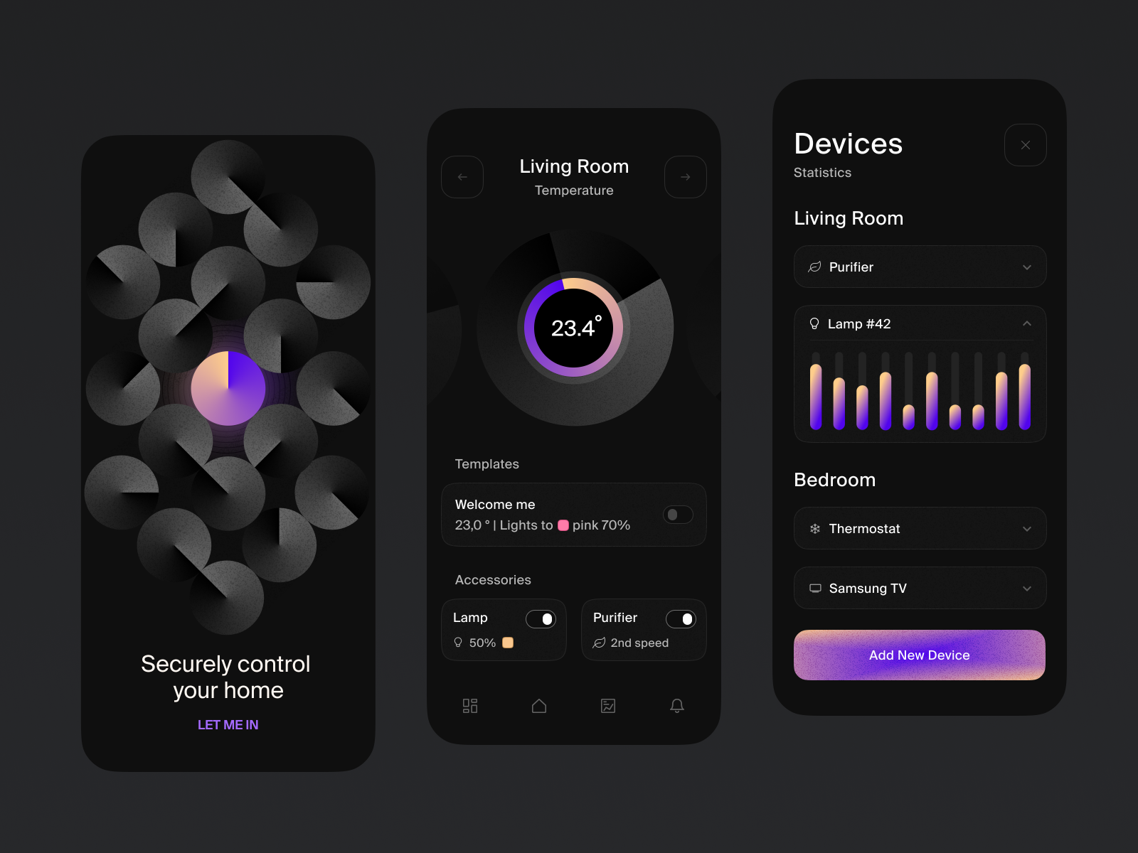 Smart Home Application Design by Yuri for LAWA on Dribbble