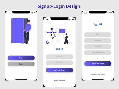 Daily UI Challenge: Day 1 Login Signup