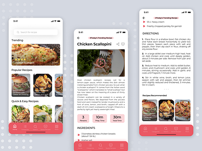 Recipe app homepage