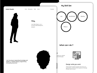 Personal Portfolio Website blackandwhite branding design minimal porfolio typography vector web webdesign webdevelopment