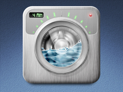 Washing Machine bubbles icon ios machine soap wash water