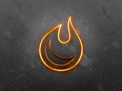 Moonlit Burn Metal brand fire icon identity imprint light linen logo mark moon