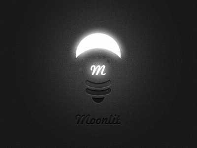 Moonlit Bulb [Animated] animation awesome brand bulb gif glow identity light logo moon moonlit shine