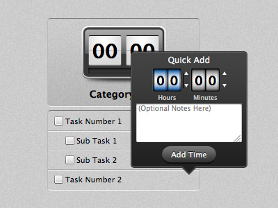 Task Time ajax buttons fields form lists tasks time time tracker ui webapp