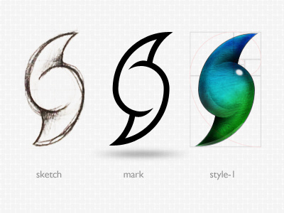 Swirl Logo 1 icon identity illustrator logo mark photoshop process sketch wip