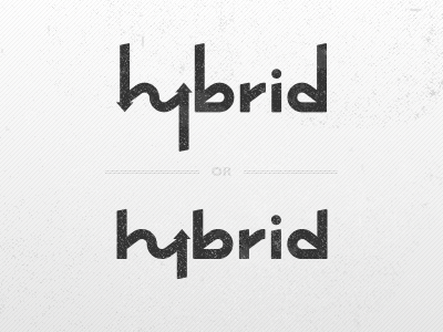 Hybrid 2 brand custom lettering identity logo typeface