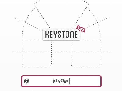 Keystone Beta Login rough [crop] email field form login minimal page password placeholder rough simple sketch usability your mom