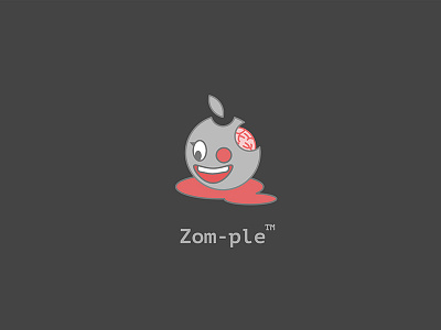 Zom-ple is coming apple fun graphic illustrator zombie