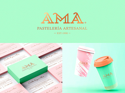 AMA brand design cake shop design graphic design identity design illustration logo logo design typography typography design