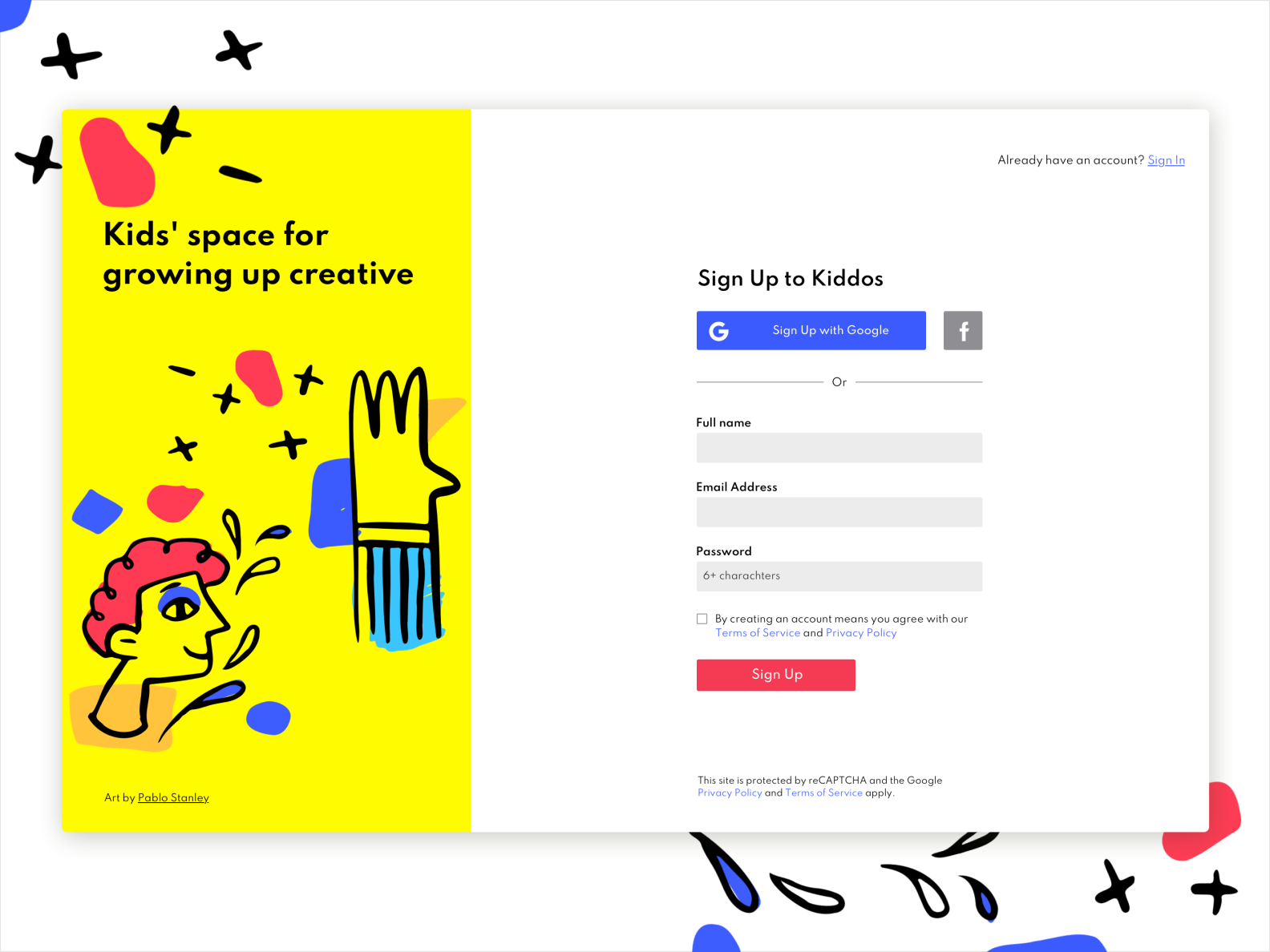 Sign Up by Anastasia Tsymbal on Dribbble