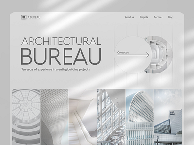 Architectural Bureau Website Concept Design architecture building clean concept creative webdesign