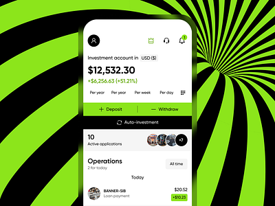 Investment Mobile App Design app concept inspiration interface mobile