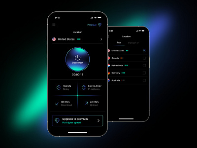 Mobile VPN App Design concept design inspiration mobile ui ux