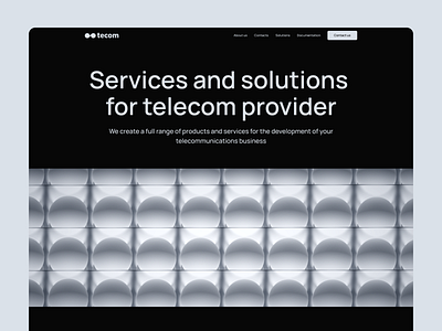 Telecom Website Design black and white homepage inspiration minimalism technology web design