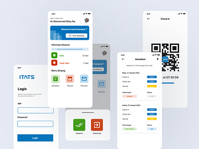 SIMPEG ITATS - Mobile Design Aplication app design flat ui ux