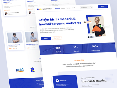 umkmverse - Landing Page (Course Website) app branding design flat logo typography ui ux