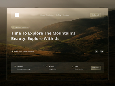Travel Website Explore - Landing Page app design flat typography ui ux