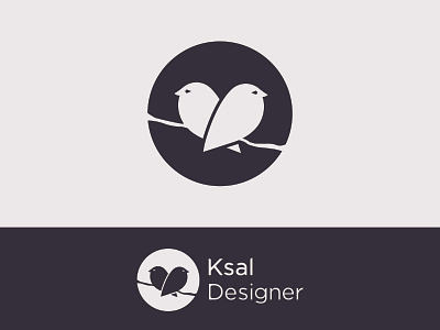 Ksal Designer - Logo adobe illustrator agency brand branding couple design heart logo logo design love mark vector