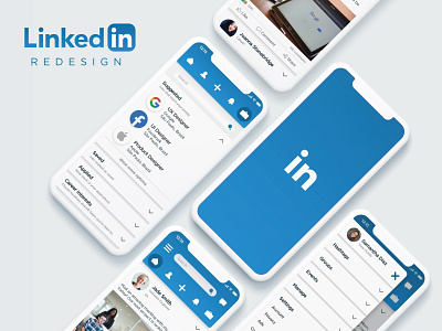 Linkedin Redesign adobe illustrator app design designgrafico graphicdesign linkedin redesign ui ux web