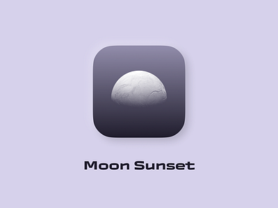 Moon Sunset - App Icon app app icon daily ui daily ui challenge icon mobile icon moon planets sunset ui