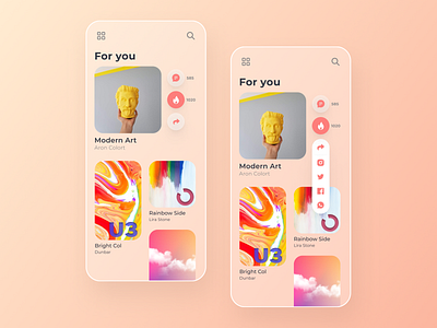 Social Share app art daily ui daily ui challenge gallery homepage mobile share social social share ui