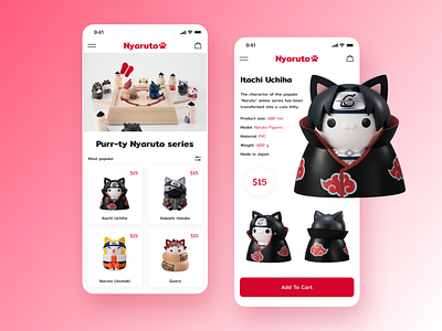 E-commerce Shop - Naruto Cats