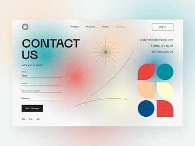 Contact Us contact us contacts creative daily ui daily ui challenge digital landing ui website