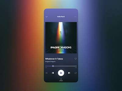 Mobile Music Player app imagine dragons mobile music music player player songs ui