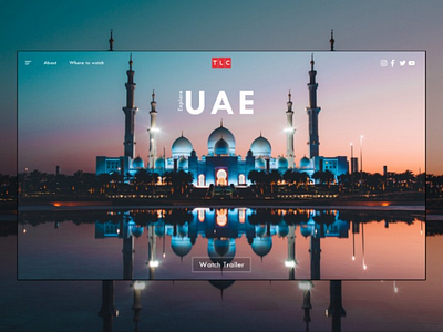 TLC - Explore UAE minimal landingpage webdesign