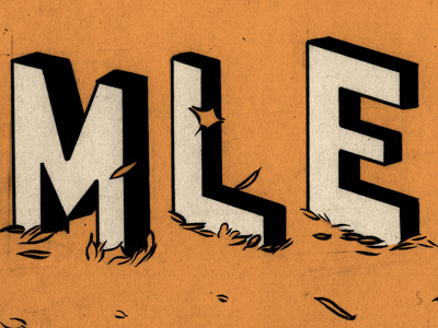 MLE autumn brush digital illustration lettering