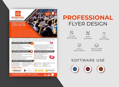 Professional flyer design branding business flyer corporate flyer design design event poster flyer design graphic design graphic designer illustration leaflet design logo