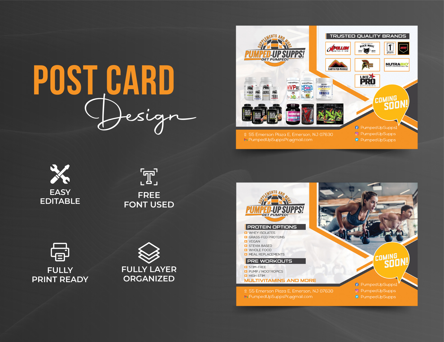 Modern postcard design 2 by Sri shishir chandra das on Dribbble