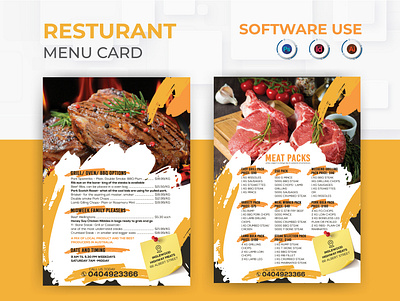 Restaurant menu card flyer design branding business flyer corporate flyer design design event poster flyer design graphic designer illustration leaflet design logo restaurant restaurant flyer