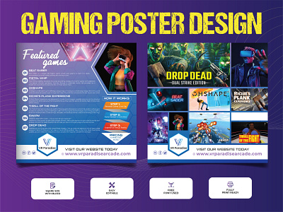 Gaming poster design branding business flyer corporate flyer design design event poster flyer design game gaming poster graphic design graphic designer illustration leaflet design logo poster poster design