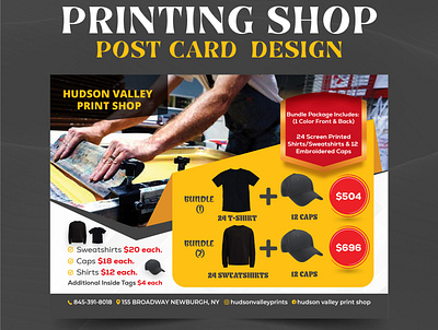 Printing shop postcard design 2 branding business flyer corporate flyer design design event poster flyer design graphic designer illustration leaflet design logo postcard postcard design print design