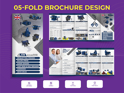 Modern 5-fold brochure design branding business flyer corporate flyer design design event poster flyer design graphic design graphic designer illustration leaflet design logo