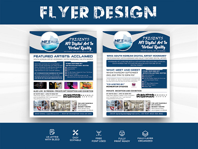 Modern double sided flyer design 