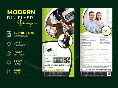 Modern Din size flyer design